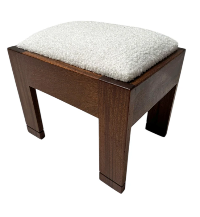 Art Deco Modernist Stool by J.A. Muntendam for L.O.V. Oosterbeek, 1920s